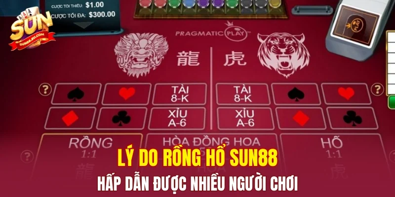 Lý do rồng hổ SUN88 hấp dẫn được nhiều người chơi